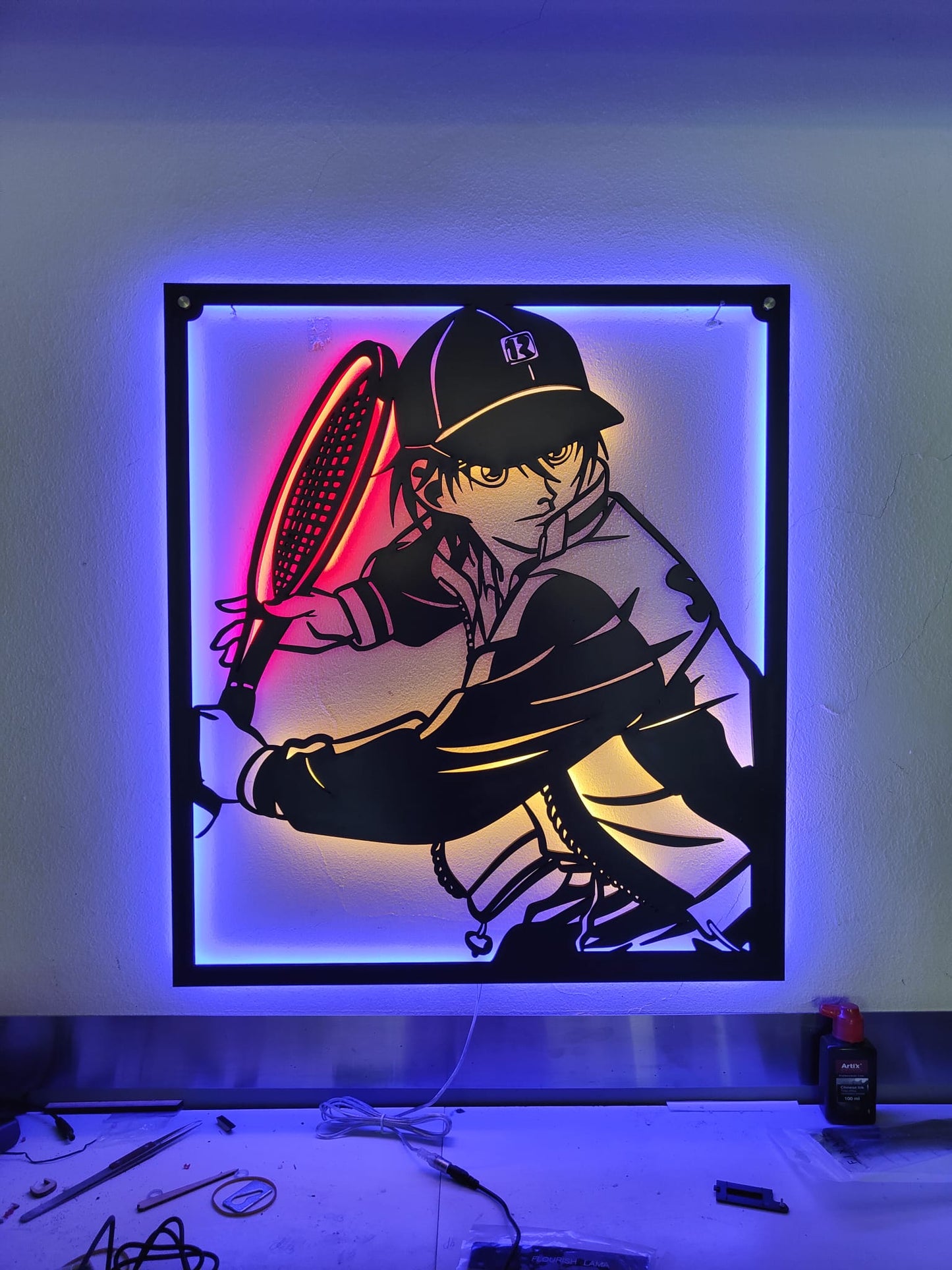 QUADRO ANIME LED - IL PRINCIPE DEL TENNIS - RYOMA ECHIZEN