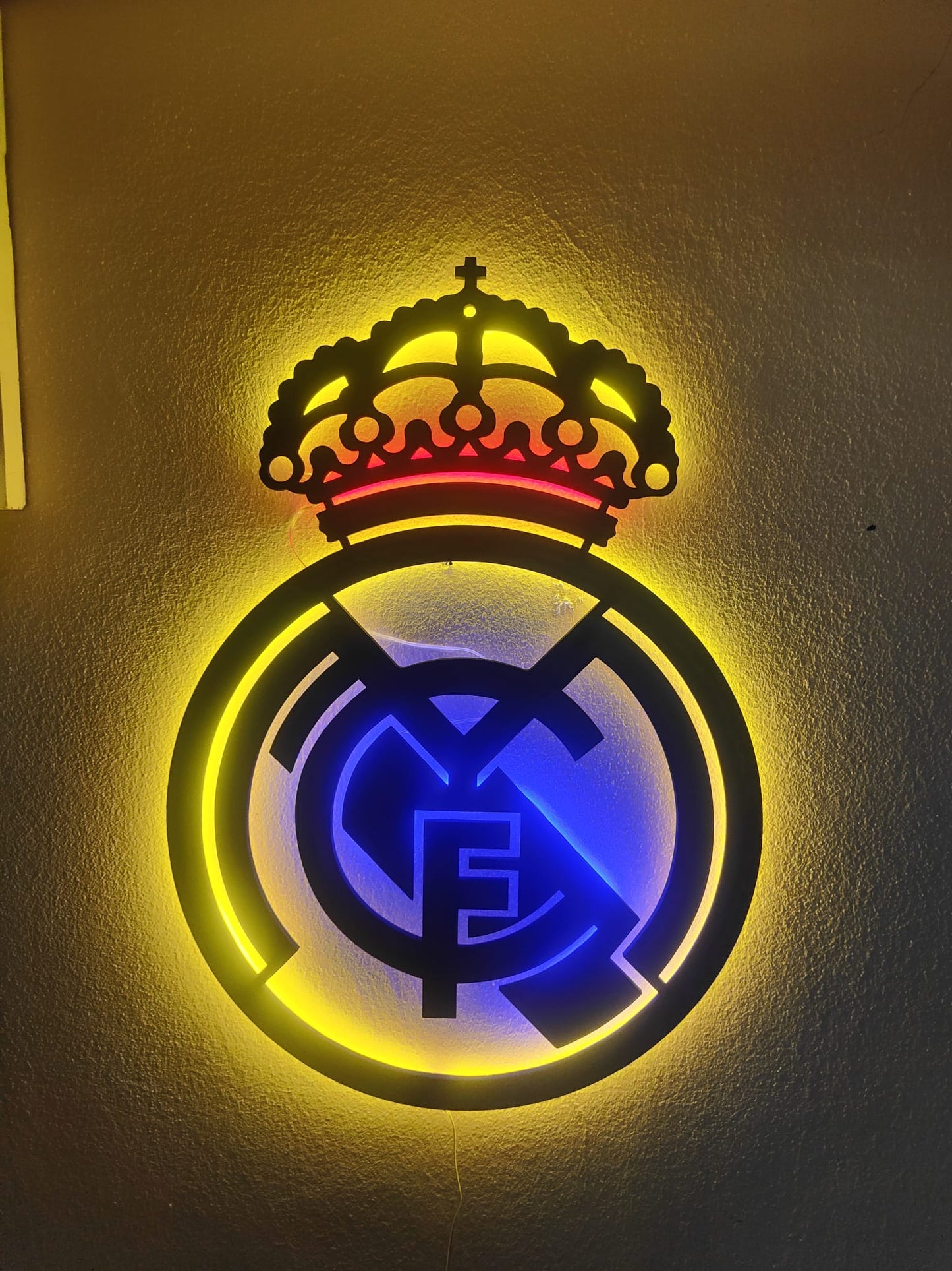 Quadro Led Legno - Real Madrid