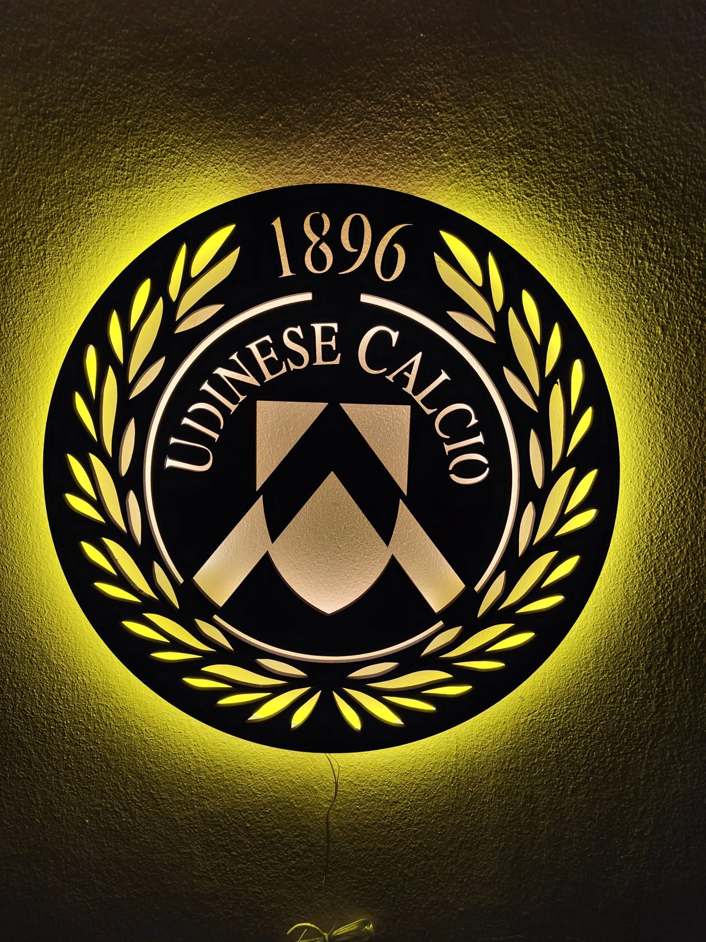 QUADRO LED LEGNO - LOGO UDINESE