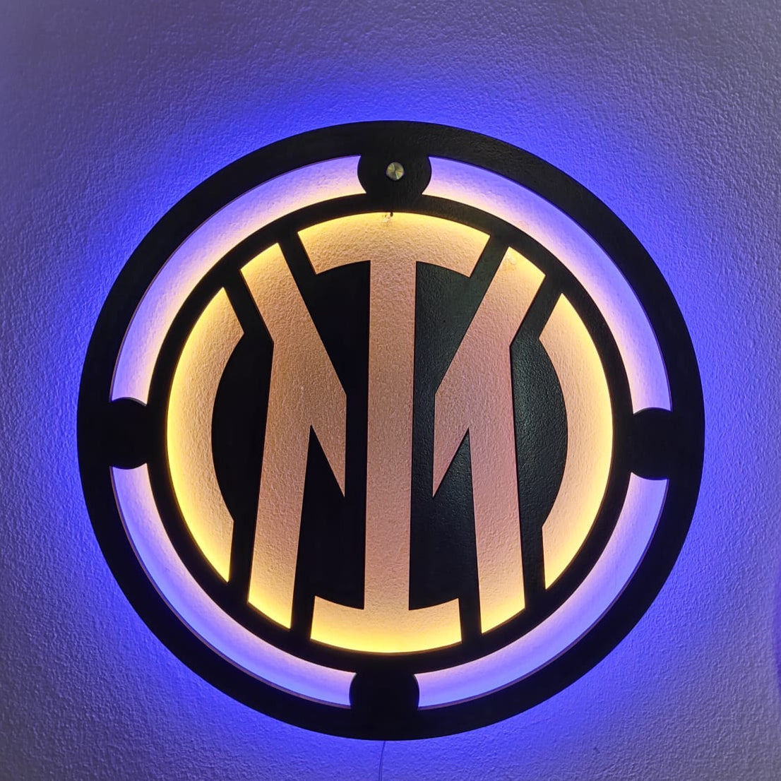 Quadro Led Legno - Logo Inter