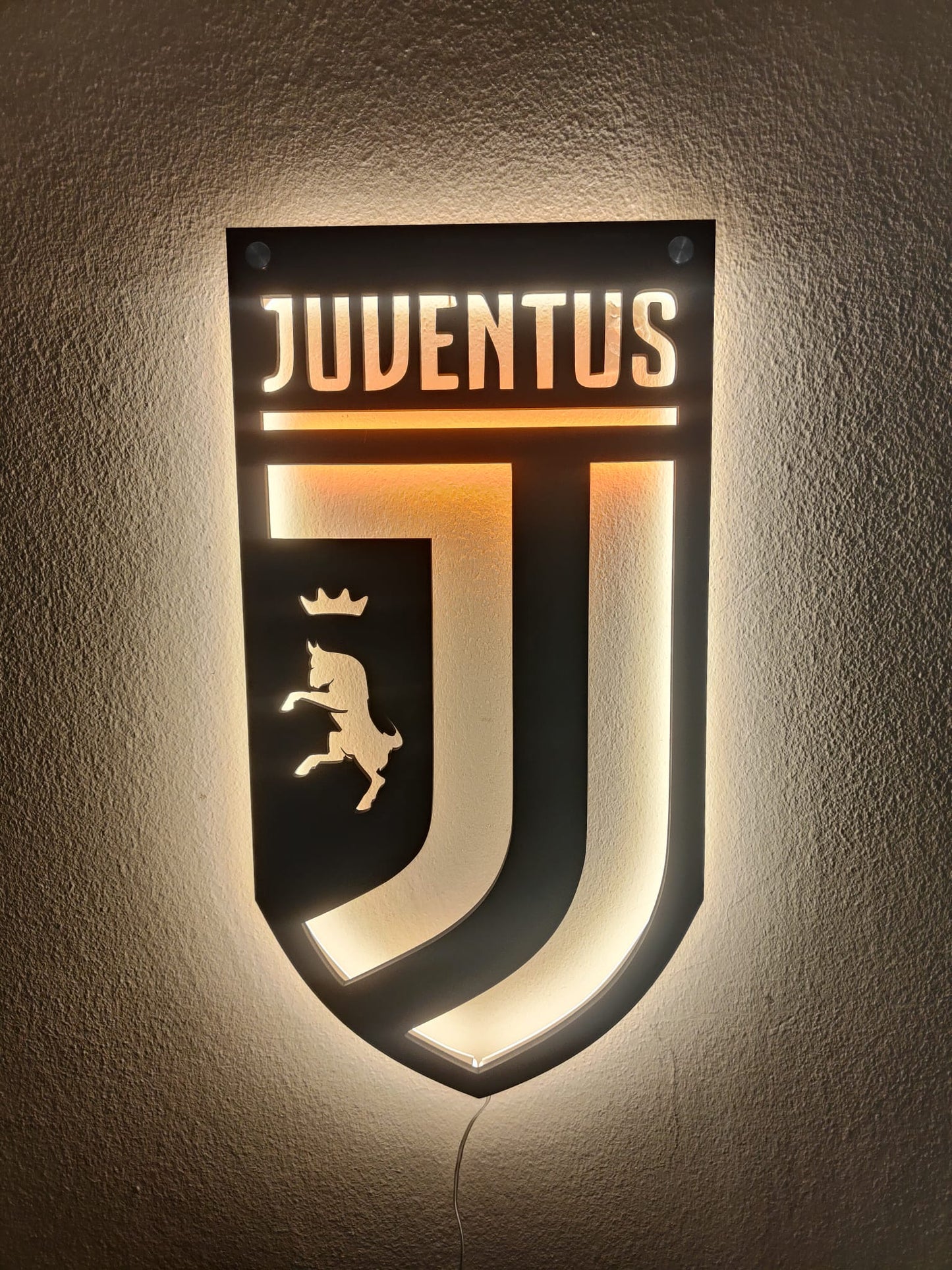 Quadro Led Legno - Logo Juventus