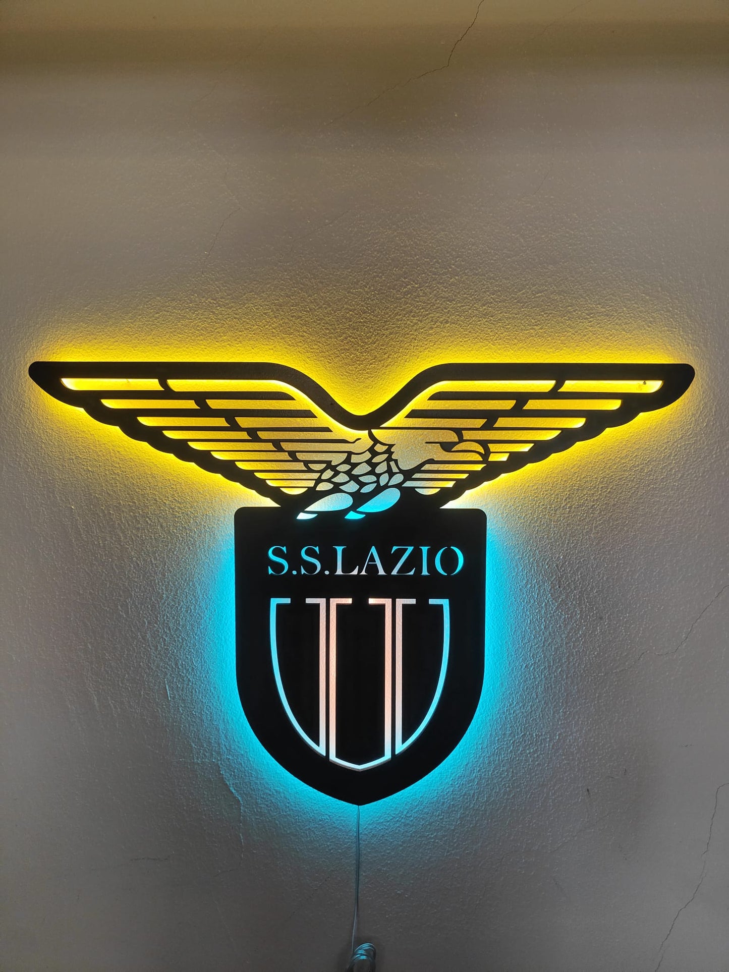Quadro Led Legno - Logo Lazio