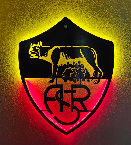 Quadro Led Legno - Logo Roma