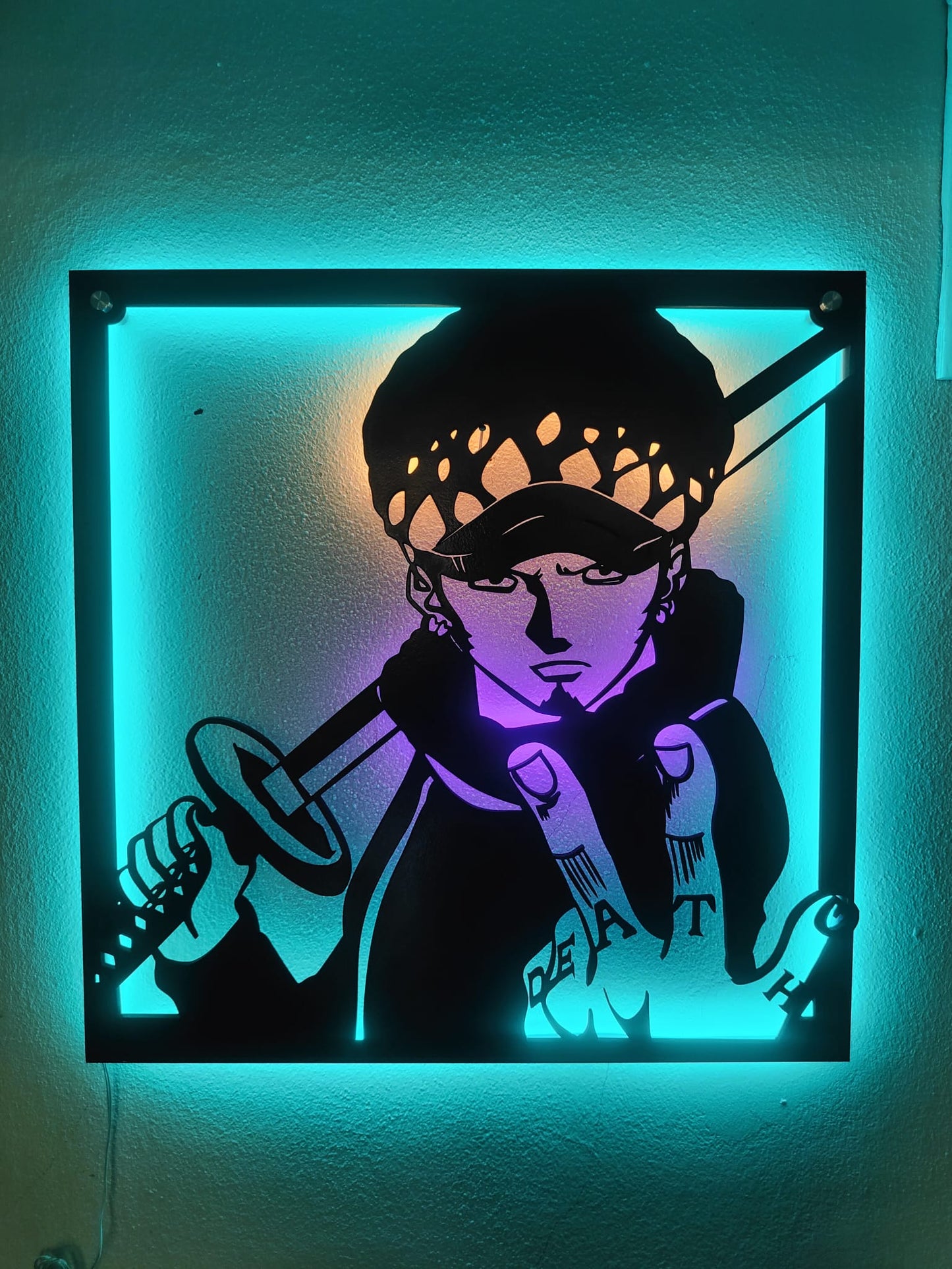 QUADRO LED  - WANTED ONE PIECE TRAFALGAR LAW