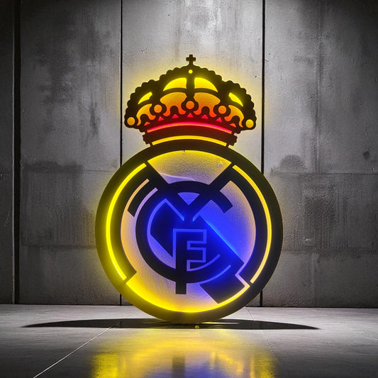 Quadro Led Legno - Real Madrid