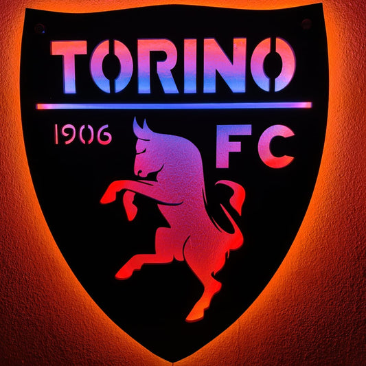 QUADRO LED LEGNO - LOGO TORINO