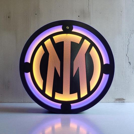 Quadro Led Legno - Logo Inter
