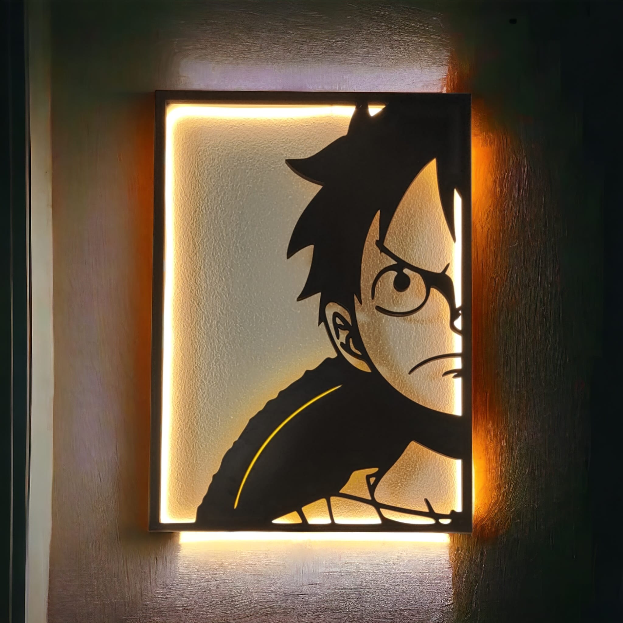 QUADRO LED - ONE PIECE - Monkey D. Luffy – Art Laser Italia