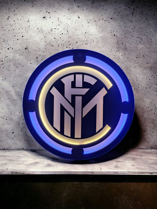 Quadro Led Legno - Logo Inter