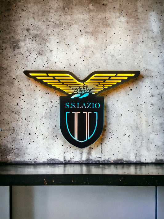 Quadro Led Legno - Logo Lazio