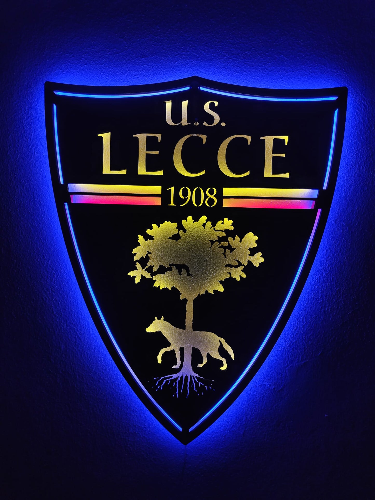 Quadro Led Legno - Logo Lecce Calcio