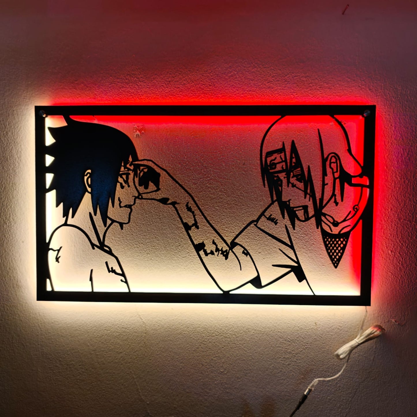 QUADRO ANIME LED - NARUTO - ITACHI e SASUKE